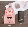 Ready to Send car key bag, large soft leather, large capacity, cute cartoon pattern. 