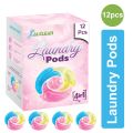 Pack of 12 Laundry Pods, Powerful Stain Lifter Detergent Pods. 