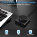 USB Volume Control Knob PC Computer Speaker Audio Volume Controller 2 Modes Multimedia Controller for Windows/Android/Mac IOS. 