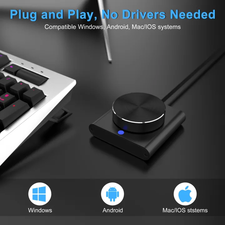 USB%20Volume%20Control%20Knob%20PC%20Computer%20Speaker%20Audio%20Volume%20Controller%202%20Modes%20Multimedia%20Controller%20for%20Windows/Android/Mac%20IOS%20-%20Image%204