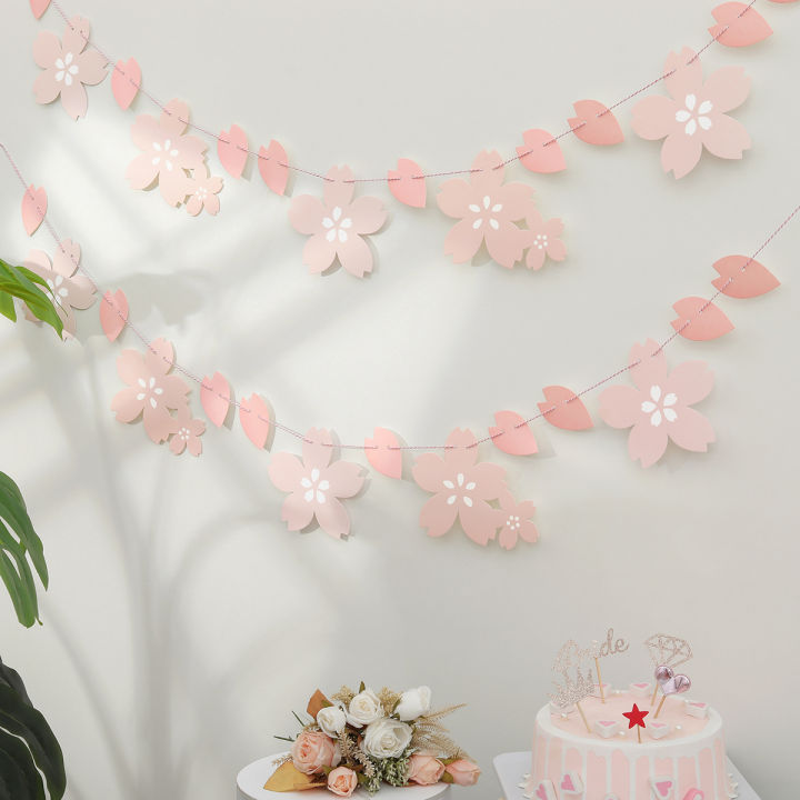 1PC%20Cherry%20Blossom%20Pink%20Flag%20Party%20Decoration%20Room%20Wall%20Layout%20-%20Image%202