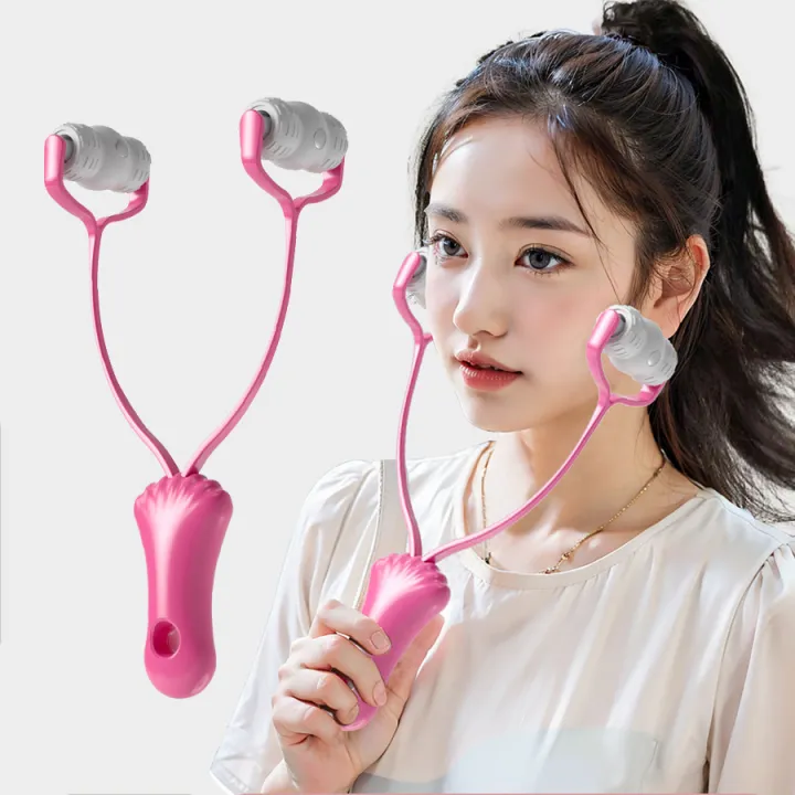 360 Rotate V Held Facial Roller Y Shape Hand Face Massager Facial ...