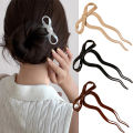 U-Shaped Bow Hair Stick Fashion Acrylic Hairpin Fashion Hair Clip Comb Bun Sweet Headwear Women Hairstyle Girls Hair Accessories. 