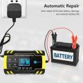 Husgw Car Battery Charger,8A 12V/4A 24V Car Battery Charger, Leisure Charger,Automotive Smart Portable Battery Charger Maintainer/Pulse Repair Charger Pack for Car, Motorcycle, Lawn Mower. 