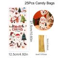 25/50/100pcs Christmas  Bag Candy Bag 2026 Merry Christmas Decoration For Home Xmas Navidad Noel New Year Packing Bags. 