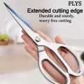 PLYS Long Blade Heavy-Duty Scissors Stainless Steal Sharp Multi All-Steel Chicken Bone Scissor Effortless Bone Cutting. 