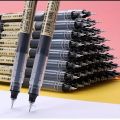 10Pcs/set High Quality Needle Type Gel Pens Straight Liquid Ballpoint Pen Kawaii Stationery School Office Supplies Writing. 