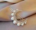 Korean Pearl Hair Clip Snap Barrettes Women Girl Pearl flower pin pack of (1 to 6 )pcs. 