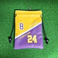 Funny Golf Valuables Pouch NO 24 Pattern PU Leather Golf Tee Pouch with Drawstring Closure Golf Ball Tee Handbag Golf Accessorie.