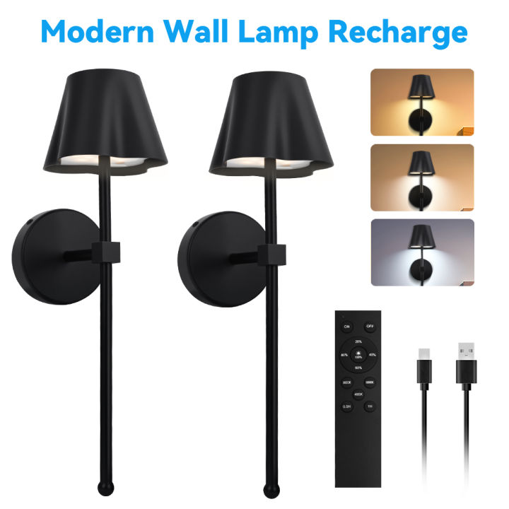 2PCS%20Wireless%20Wall%20lamp%20Hotel%20Home%20Interior%20Decor%20Rechargeable%20Lighting%20Warm/Cold%20White%20Corridor%20Bedroom%20Bedside%20Wall%20Light%20-%20Image%203