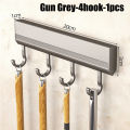 Kitchen Storage Rack Aluminum Alloy Hook Rack Wall Mounted Kitchen Utensil Storage Rack Bathroom Robe Towel Hanger. 