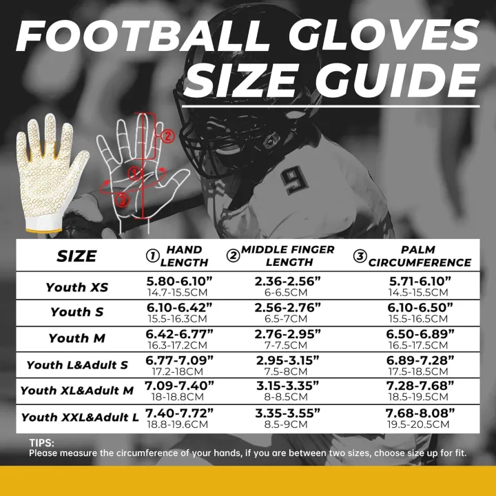 HANDLANDY%20Youth%20American%20Football%20Gloves,%20Sticky%20Wide%20Receiver%20Gloves%20for%20Kids,%20White%20and%20Gold%20Stretch%20Fit%20Rugby%20Gloves%20-%20Image%206