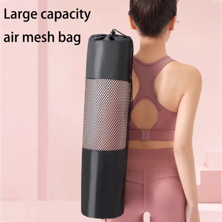 1%20Breathable%20Yoga%20Mat%20Storage%20Mesh%20Bag%20-%20Durable%20Oxford%20Fabric,%20Black%20with%20Shoulder%20Strap,%20Perfect%20for%20Everyday%20Use%20and%20Fitness%20-%20Image%204