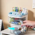 Pen Holder Large Capacity Desktop Multifunctional Stationery Storage Box Student Desk Storage Box Office Creative Pen Box. 