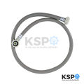 Washing machine inlet hose, front cover, thread joint 2 sides, length 1.5m (gray), washing machine parts. 