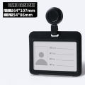 Hard Plastic Card Case With Clip Retractable Double Side Employee Name Card ID Badge New Badge Portable. 