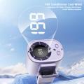Mini Clip-On Car Fan With Temperature Display Summer Cooling USB Rechargeable Fan For Car Sun Visor White Gray Purple. 