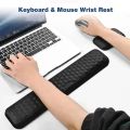 Keyboard Pad Set Memory Foam for Office Computer Laptop Easy Typing Pain Relief Keyboard Wrist Rest L. 