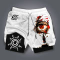 Naruto Anime Sasuke USA 2026 Double Peripheral Printed Shorts Men's Summer New Style Daily Loose Breathable Sports Pants. 