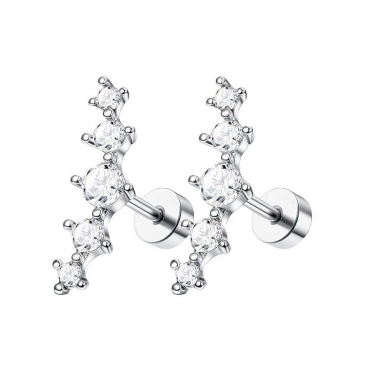 1Pc%2016G%20Stainless%20Steel%20Screw%20Back%20Stud%20Earrings%20for%20Women%20Men,%20Fashion%20Cubic%20Zerconia%20Cartilage%20Conch%20Helix%20Ear%20Piercing%20Jewels%20-%20Image%203