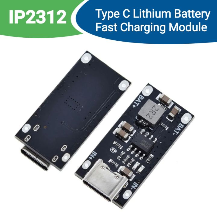 Type-C USB Input High Current 3A Polymer ion Ternary Lithium Battery Quick Fast Charging Board IP2312 CC/CV Mode 5V To 4.2V