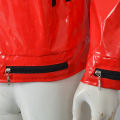Man Red Jacket Cosplay Costume With Zippers Black Trimm Men's Classic For Michael Jackson Shows Wear Cosplay Clothes. 