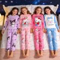 Kids Pajamas for Girls Sets Hello Kitty Kuromi Spring Autumn Long Sleeve Pijamas Toddler Girl Nightsuits Children's Clothing Set. 