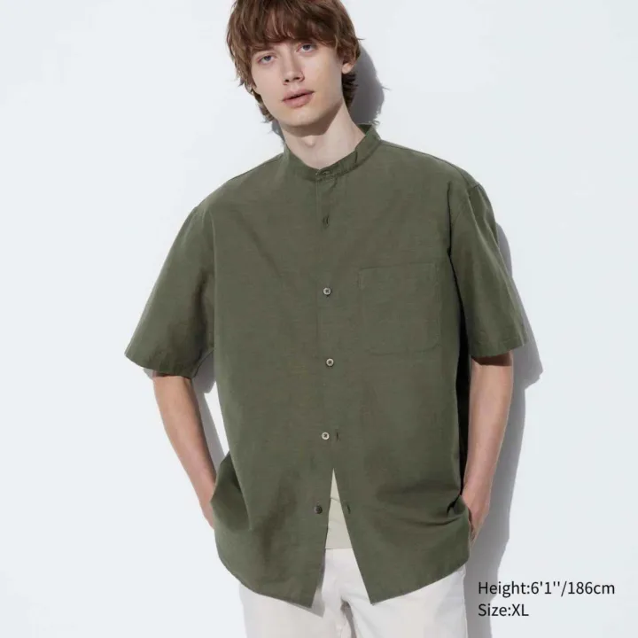 Uniqlo%20Men%20Chinese%20Collar%20Linen%20%F0%9F%92%AF%20%20%20The%20Fabric%20Is%20Very%20Good,%20Beautiful%20Shape,%20Front%20Buttons,%20Has%20a%20Pocket%20on%20One%20Side%20of%20the%20Chest.%20This%20Model%20Looks%20Great%20on%20Anyone%20Who%20Wears%20It.%20-%20Image%203