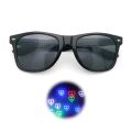 3D Prism Effect Diffraction Glasses Women Sunglasses Rectangle Rainbow Kaleidoscope Festival Style Rave Eyewear Clear/Gray Lens.