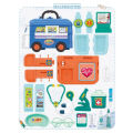 Children Pretend Simulation Plastic Educational Toys Bus Sets Doctor Kit，5 in 1 Doctor Play Kit for Kids Age 3+ Boys Girls. 