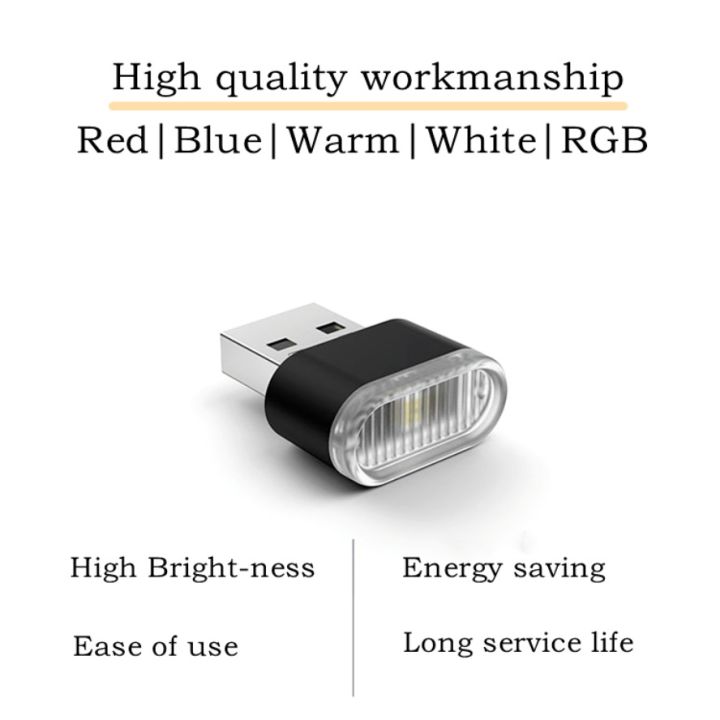 5 Styles Mini USB Light LED USB Night Light Modeling Car Ambient Light Neon Interior Light Car Jewelry Decorative Ambient Light