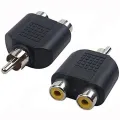 2Pcs 1/8 male Stereo 3.5mm Jack To 2 RCA Male or Male 3.5mm Jack To 2 RCA Female Y Splitter Adapter Converter. 