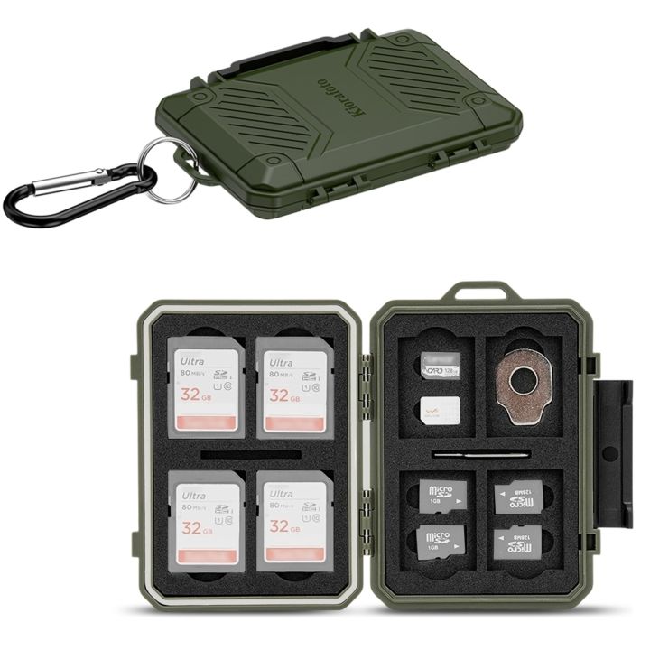 22%20Slots%20SD%20Card%20Case%20Holder%20Waterproof%20Memory%20Card%20Storage%20Box%20for%208%20SD%20SDHC%20SDXC%20Cards%20+12%20MicroSD%20TF%20MSD%20Cards+2Nano%20SIM%20Card%20-%20Image%202