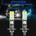 2pcs H1 LED Headlamp Bulb 6000k 55W High Low Beam White Headlight Fog Driving Light Daytime Running Bulb For Car Part.