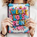 A5 Self discipline guide weight loss diary notebook, Motivational Fitness and Weight Management Forms for Women and Men. 