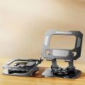 All-Metal Foldable 360° Rotatable Desktop Stand for Tablet & Phone, Hollow-Out Heat Dissipation Tablet Support Bracket.