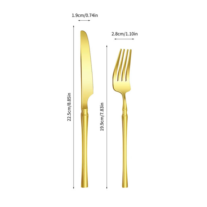 12/24/36pcs%20Stainless%20Steel%20Tableware%20Set,%20Including%20Knife%20and%20Fork,%20Luxurious%20Gold%20Waist,%20Suitable%20for%20Holiday%20Restaurants.%20-%20Image%206