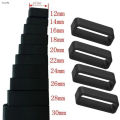  Watchbands Black Strap Loop Ring Silicone Watch Bands Accessories Holder 12 14 16 18 20 22 24 26 28 30Mm Locker 4Pcs. 