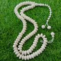 Camel Bone Tasbeeh 100 Beads Elliptical Style 10mm Size  Muslim Counter Prayer Beads  Pure Camel Bone Tasbih  Original Camel Bone Tasbeh. 