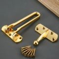 Door chain lock security door latch Metal security buckle lock golden. 