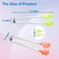 5PCS Mini Tong, Hand Shape Silicone Food Tongs, 5Inch Kid Tongs for Sugar Cubes Kitchen Tongs Perfect for Kids.