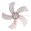 Hot sale 1PC 16 Inch Household Plastic Fan Blade Five Leaves With Nut Cover For Pedestal Fan. 