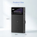 Portable AM FM SW Radio Rechargeable Rechargeable Battery Excellent Reception Clear Speaker Headphone Jack for Running Walking. 