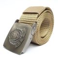 Canvas Hot Tactical Casual Metal Buckle Belts Men's Fashion Wild China Thicken Long ClothMeta Belts Male Knitted Waistband Ceintures Polyester - Belt For Men.
