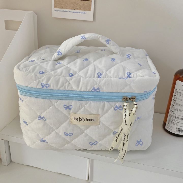 Fashion%20Cherry%20Tote%20Women%20Makeup%20Bag%20Portable%20Cute%20Ladies%20Cosmetic%20Toiletry%20Storage%20Pouch%20Handbag%20Cotton%20Quilted%20Zipper%20Bag%20-%20Image%207