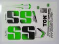 New 3D 2024 SS TON BLACK & GREEN MASTER Updated Edition Top Quality Cricket Bat Sticker For Professional Players. 