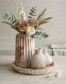 Elegant Marble & White Ribbed Home Decor Set - Vase, Diffuser, Trinket & Tray (4 Items)
Home Decoration Items. 