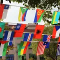 World Flags International Flags 100 Countries Hanging String Flags National Bunting Pennant Banner for Sports School Club. 