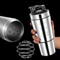 Under Armour Steel Gym Shaker with Storage Container for Protein Powder | Double Walled Insulation | BPA Free | Leak Proof (750 ML-Silver). 