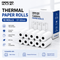 Premium Thermal Paper Rolls 57×30mm (10 Rolls) for Mini Printer, Mobile POS Printer, 58mm Receipt Printer - White.